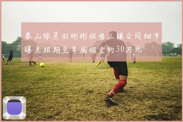 泰山球员刘彬彬租借三镇合同细节曝光租期至年底租金约30万元